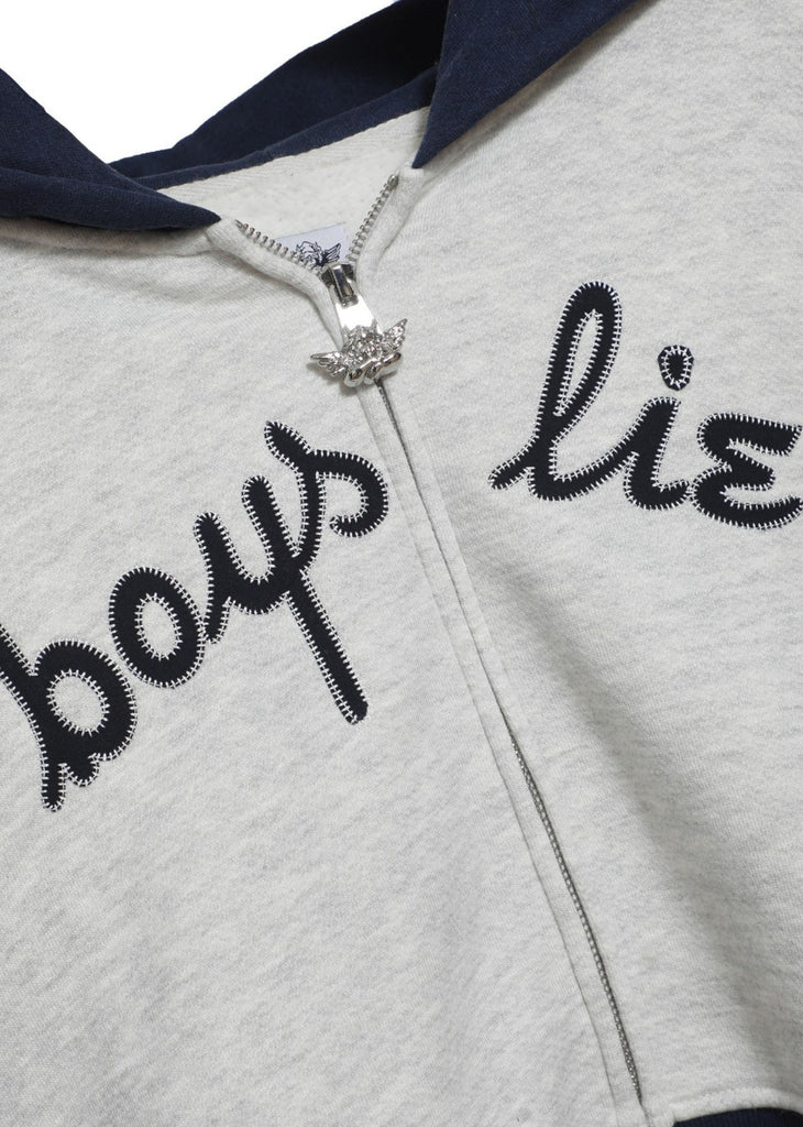 Boys Lie Big Leaguer Alex Zip Up Hoodie ★ Grey