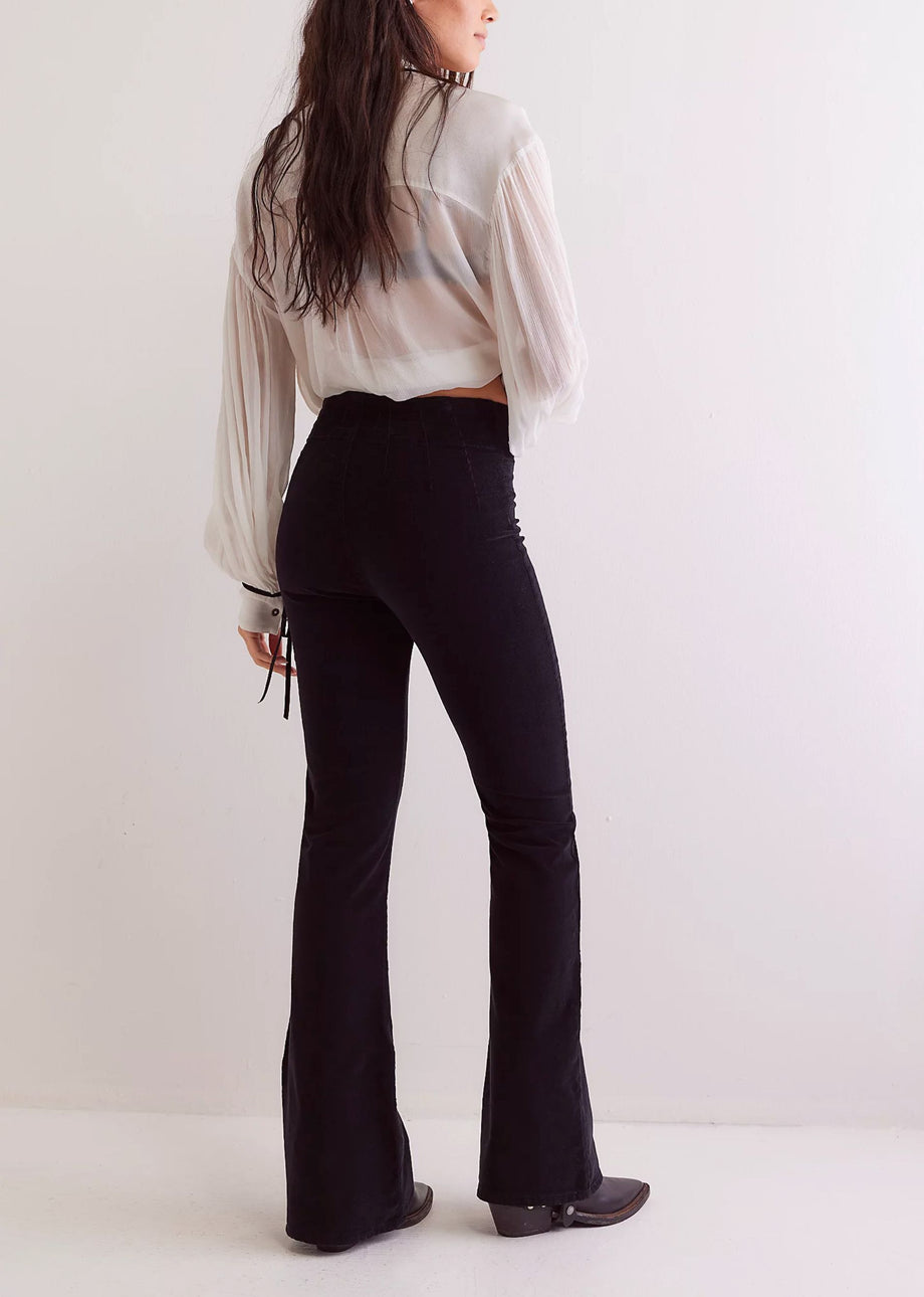 Free People Jayde Cord Flare Pants ☆ Black – Rock N Rags