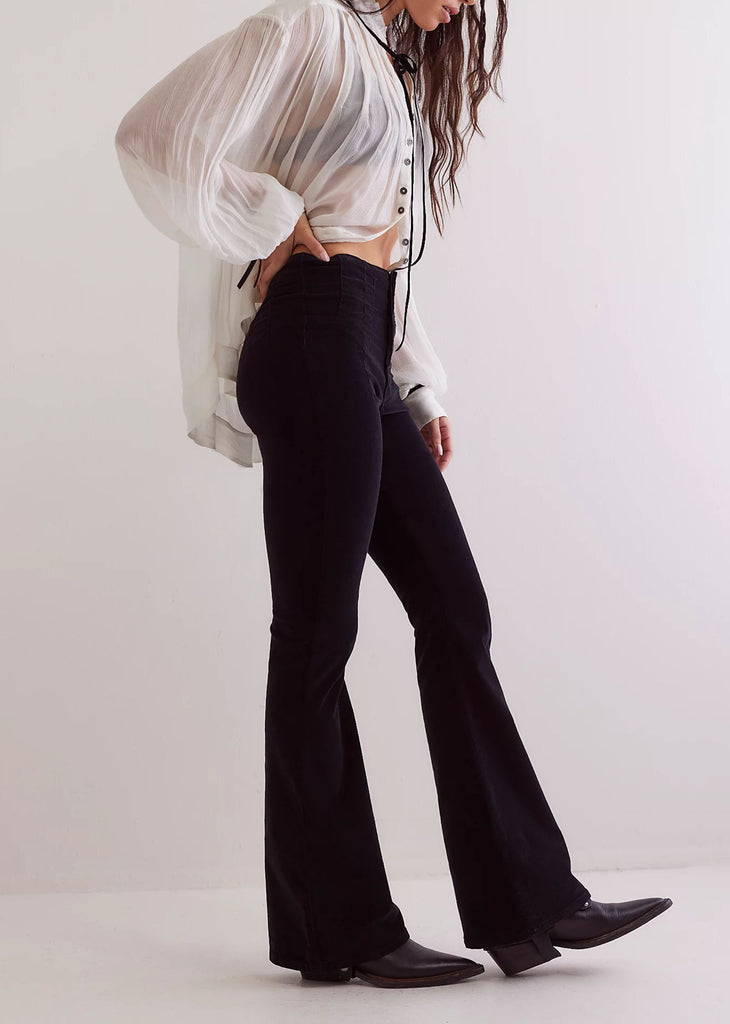 Free People Jayde Cord Flare Pants ★ Black