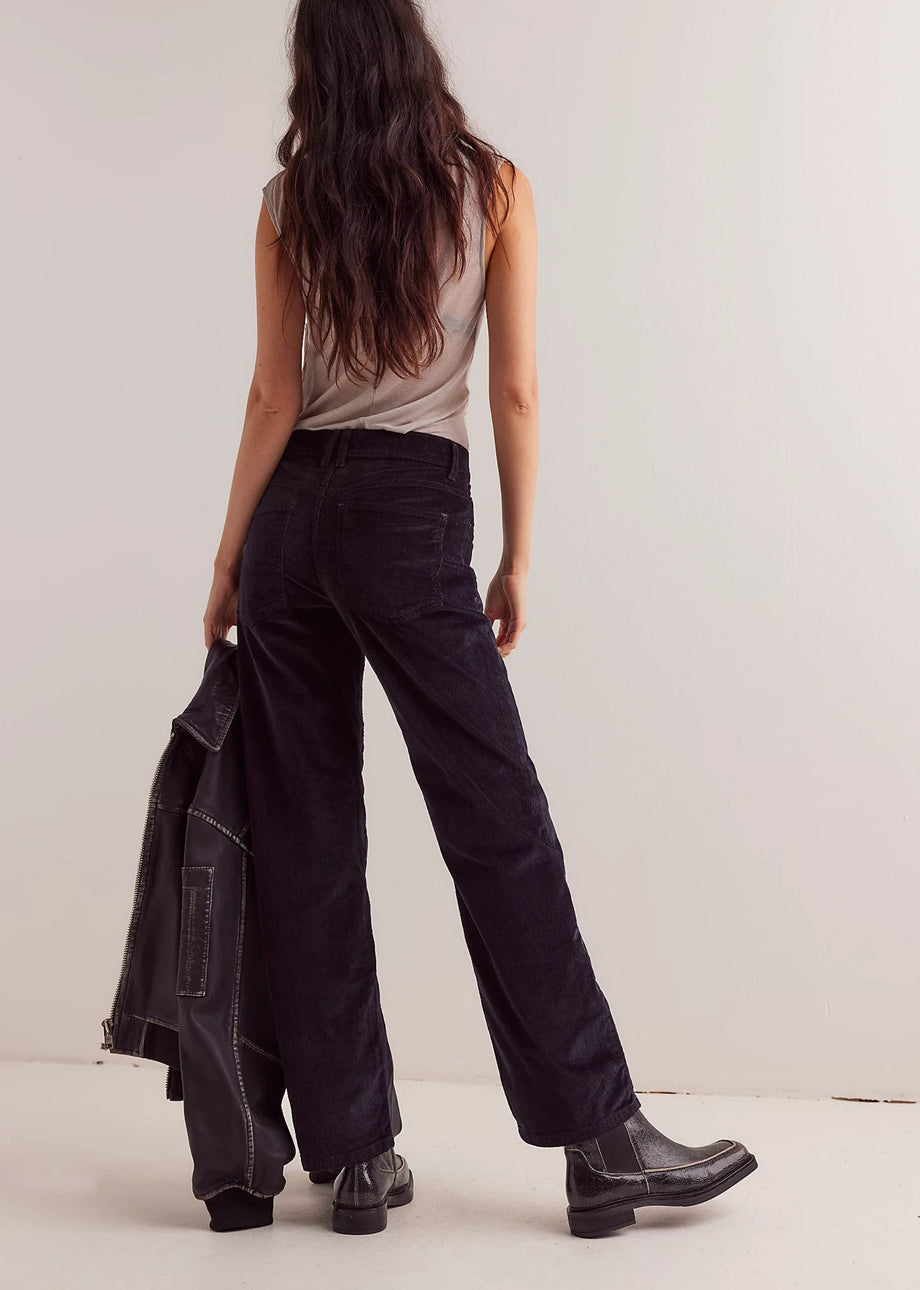 Free People Risk Taker Cord Straight ☆ Black – Rock N Rags
