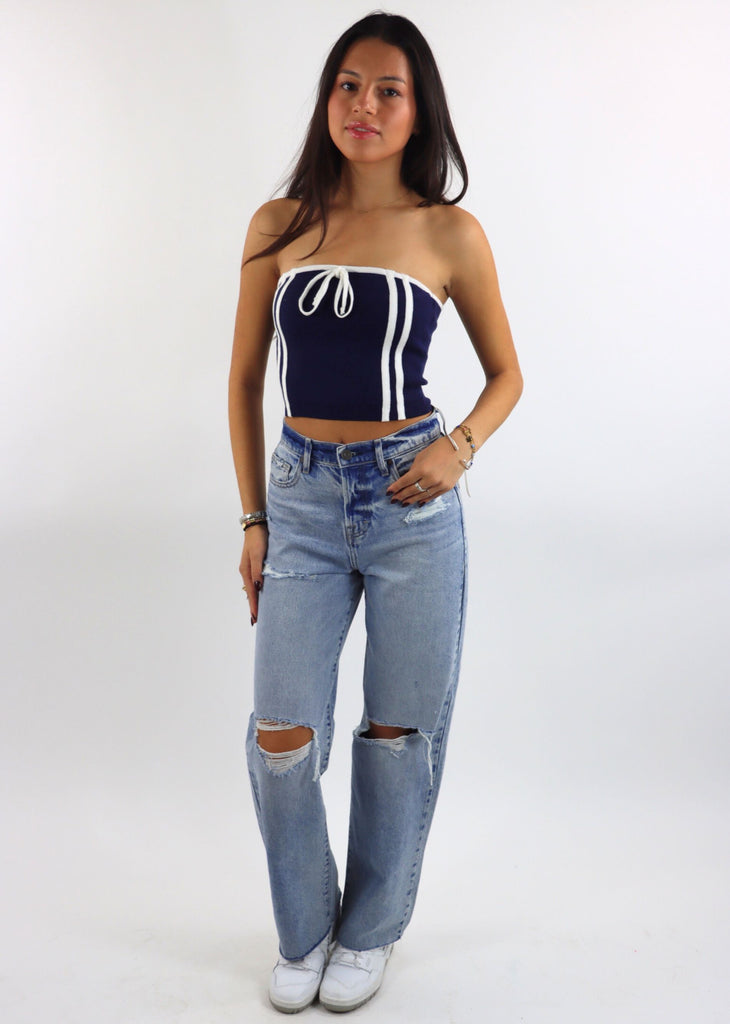 Blowing Smoke Tube Top ★ Navy