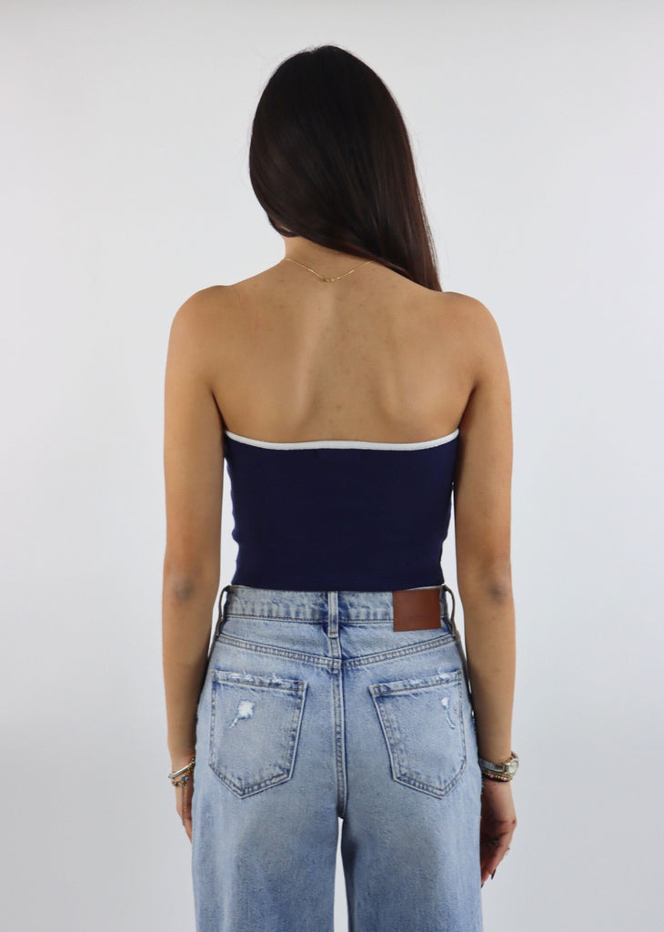 Blowing Smoke Tube Top ★ Navy