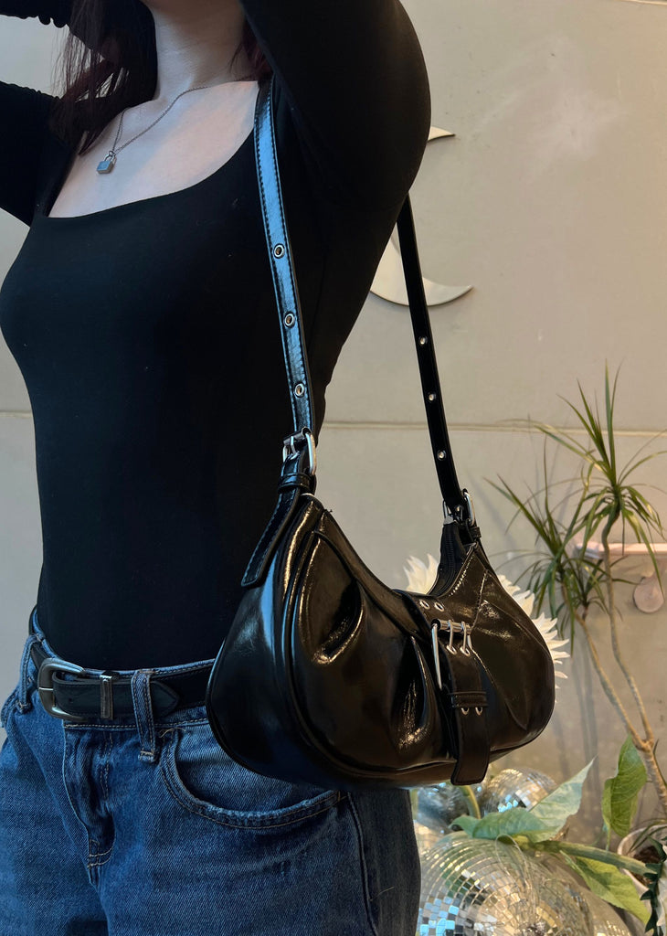 Pleated Buckle Bag ★ Black