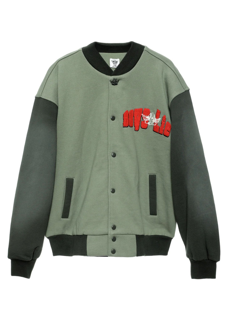 Boys Lie B Shock Varsity Jacket ★ Green