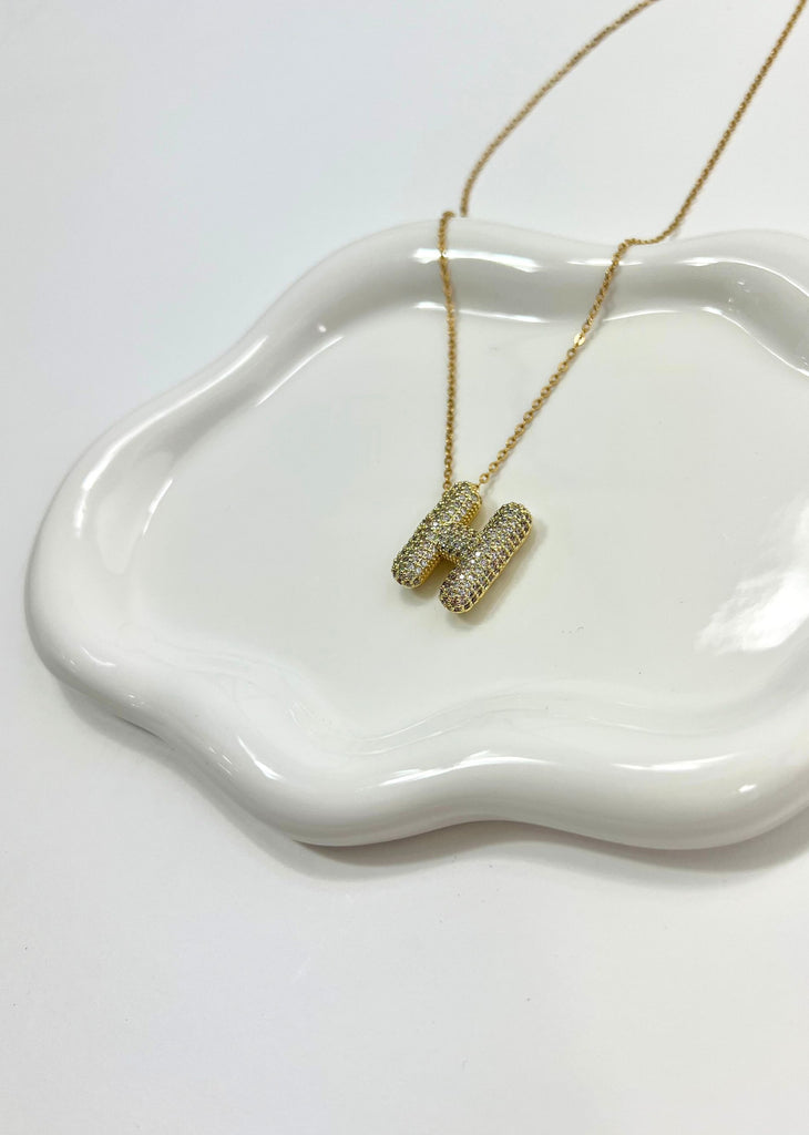 Bubble Initial Necklace ★ Gold