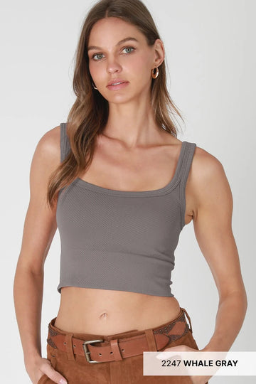 Spill The Tea Tank ★ Slate Grey - Rock N Rags