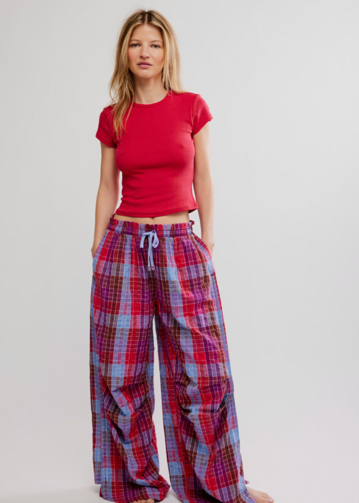 Free People Wait A Minute Baby Tee ★ Red