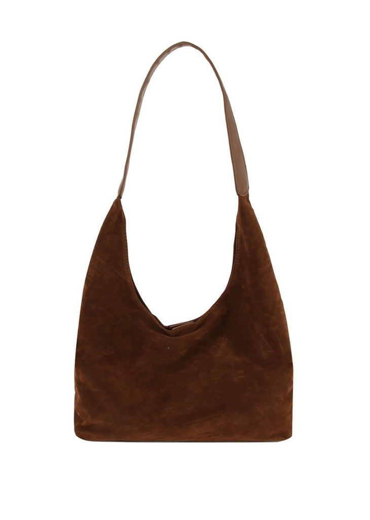 Faux Suede Boho Shoulder Bag  ★ Brown