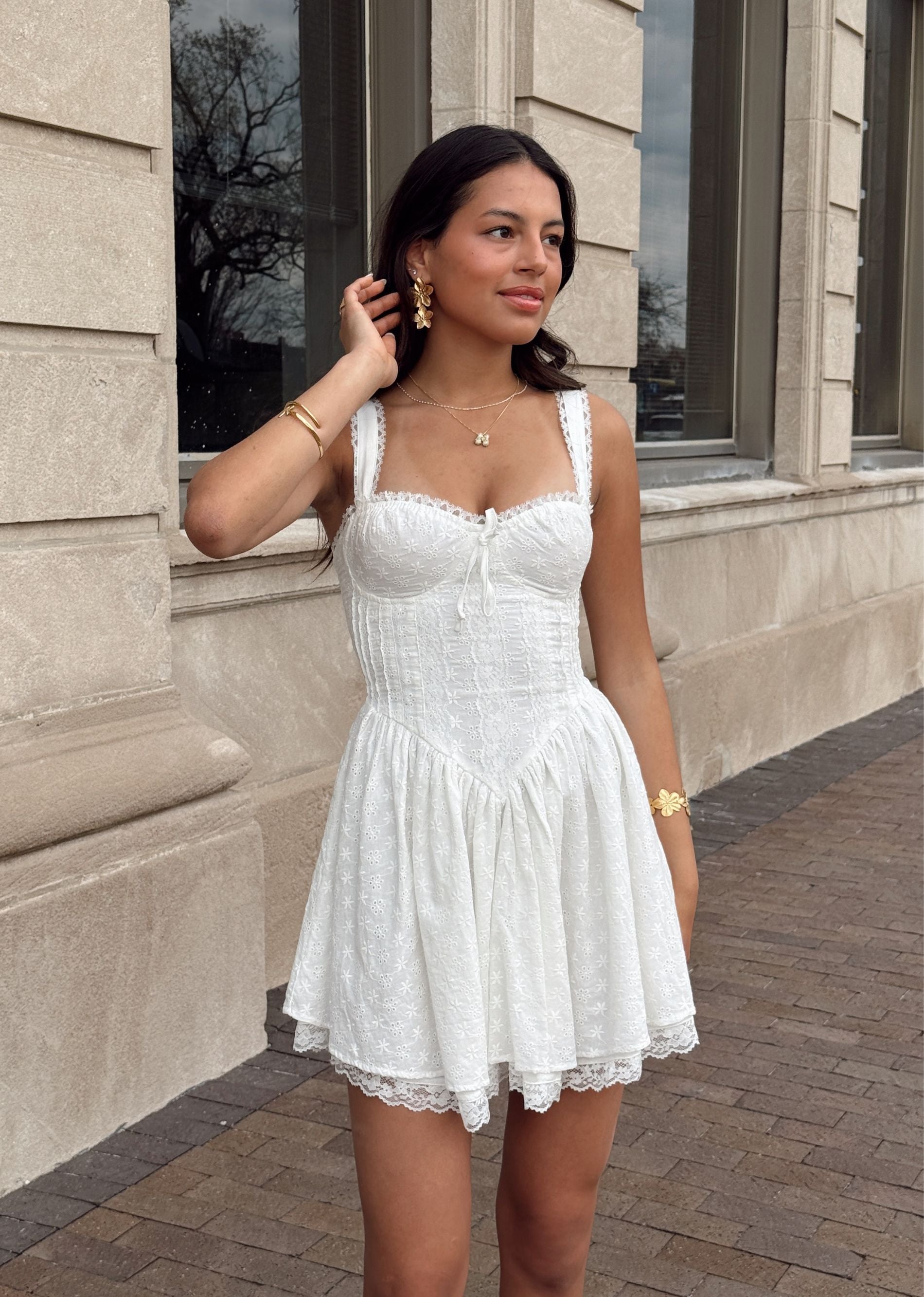 Sweet Thing Mini Dress White Sweet Thing Mini Dress White