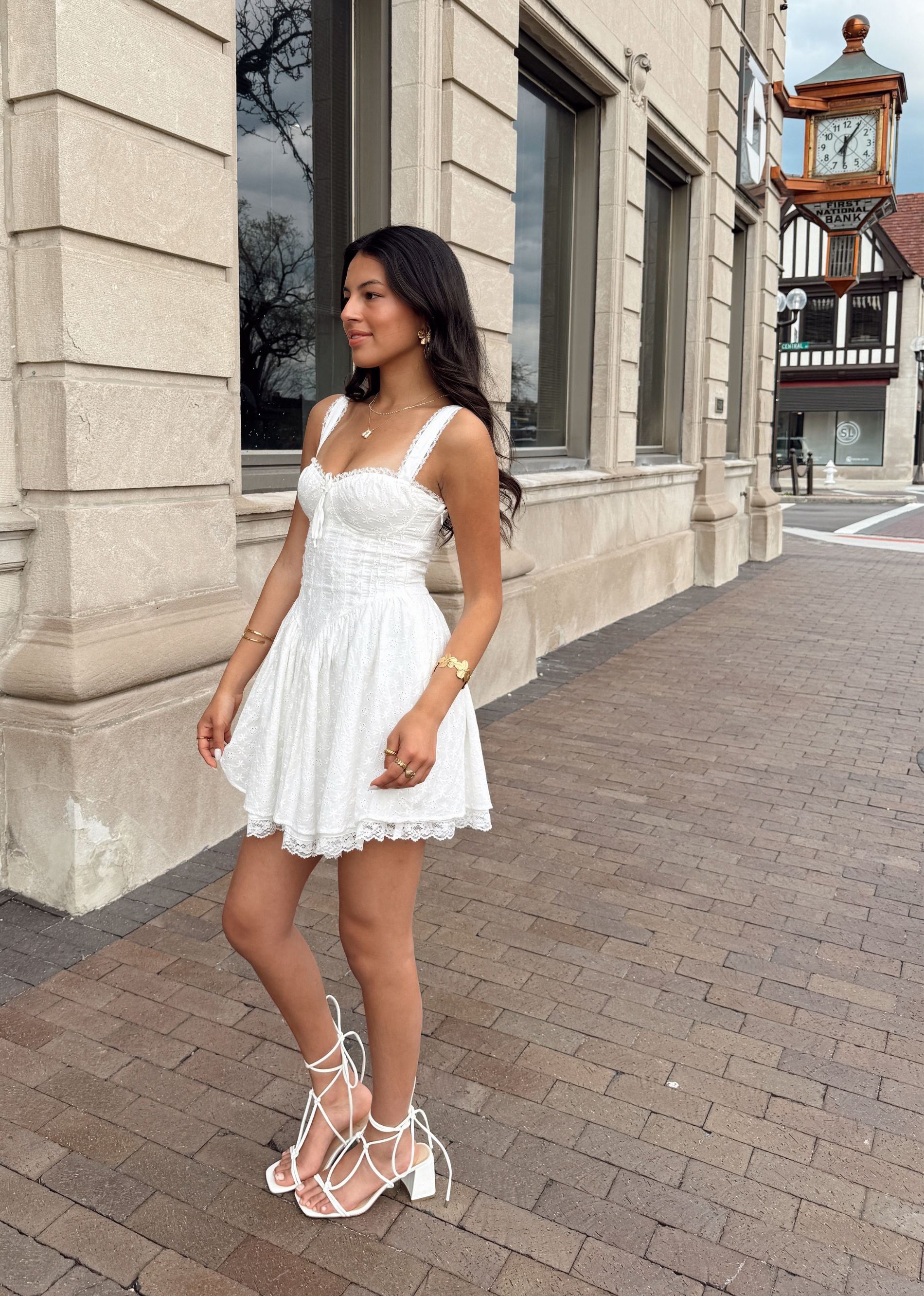 long sleeve long white dresses The White: Norma