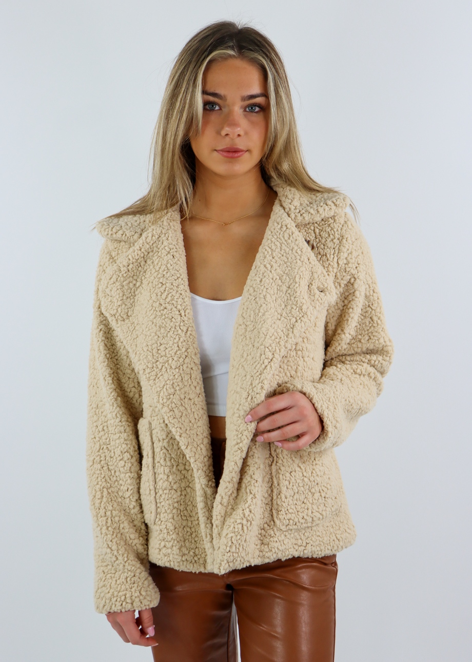 Fuzzy 2024 beige jacket