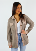 When I Needed You The Most Shacket ★ Taupe