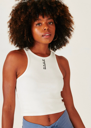 Mayfair Affirmation Ribbed Tank ★ White