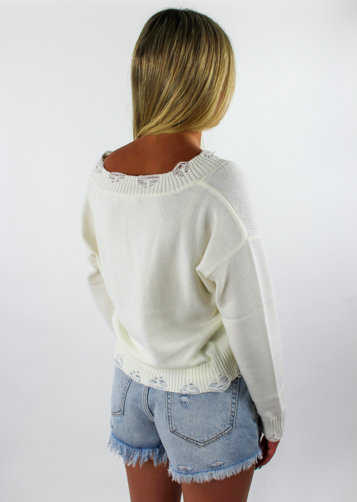 The Sweet Life Sweater ★ Ivory - Rock N Rags