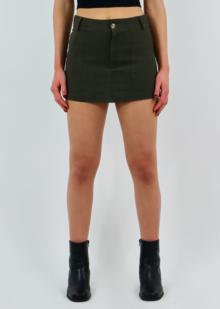 Hours In Silence Skirt ★ Army Green