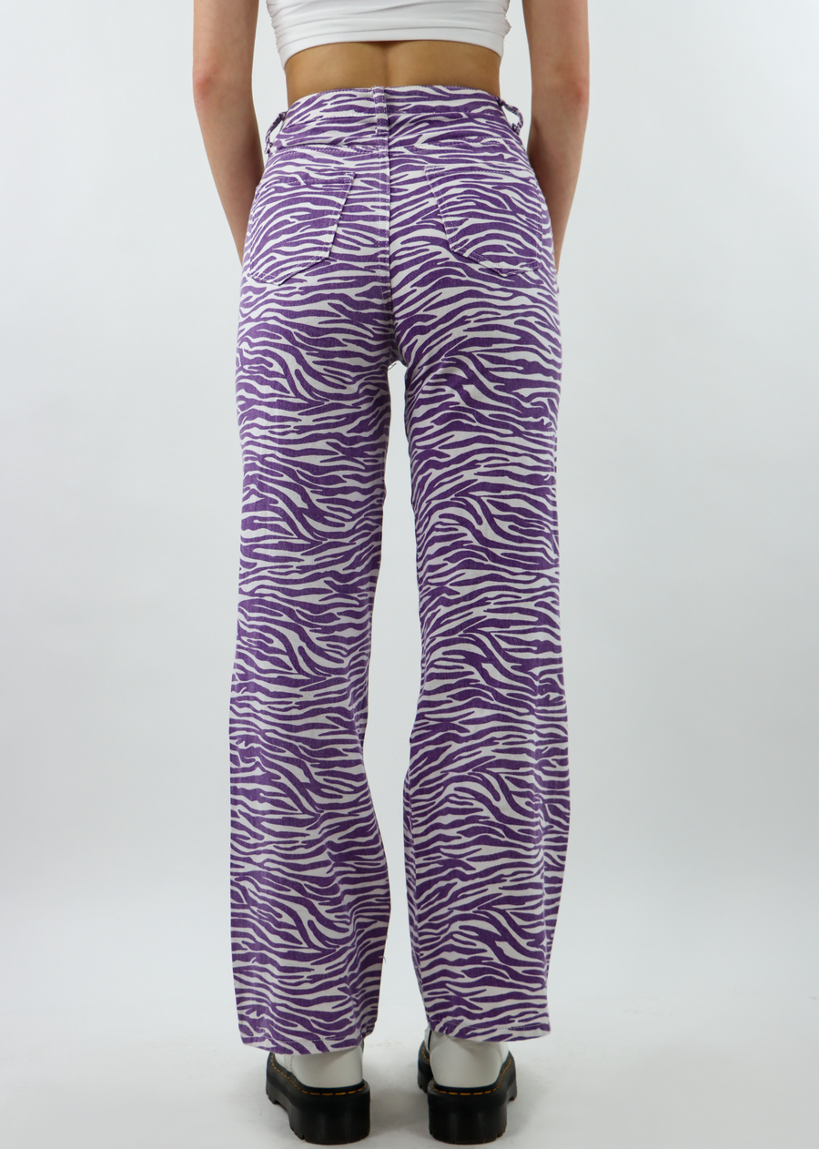 Zebra Pant, Purple