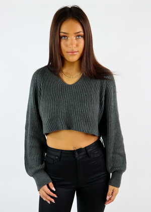 Perfect Timing Sweater ★ Charcoal Grey