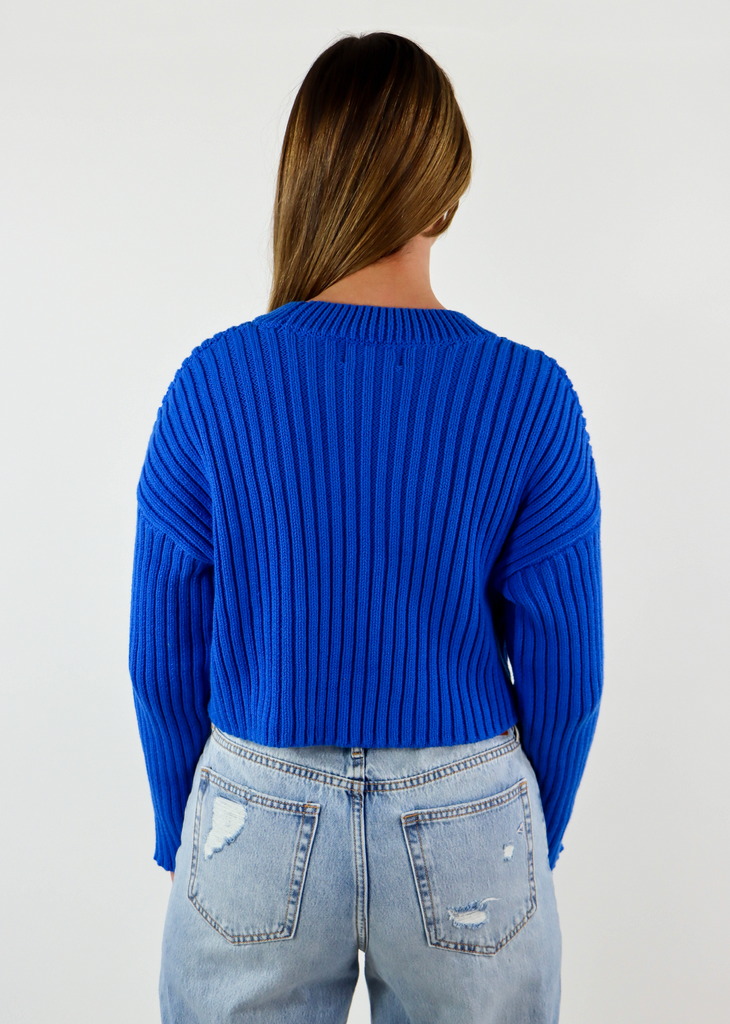Open Arms Sweater ★ Cobalt Blue