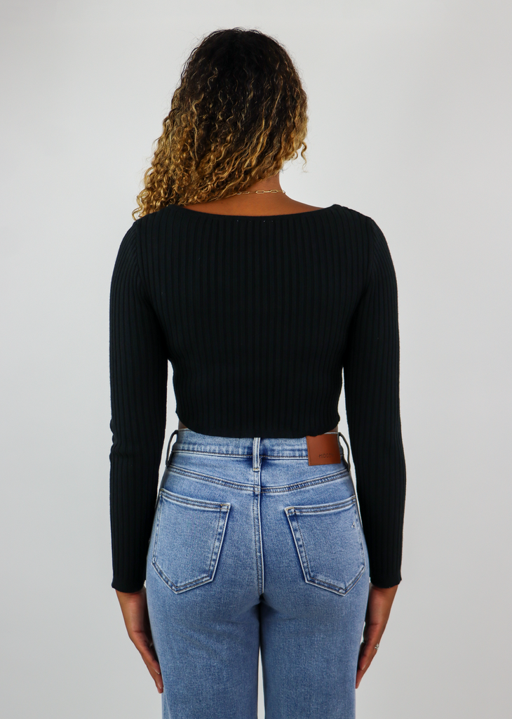 Yours Truly Long Sleeve Top ★ Black