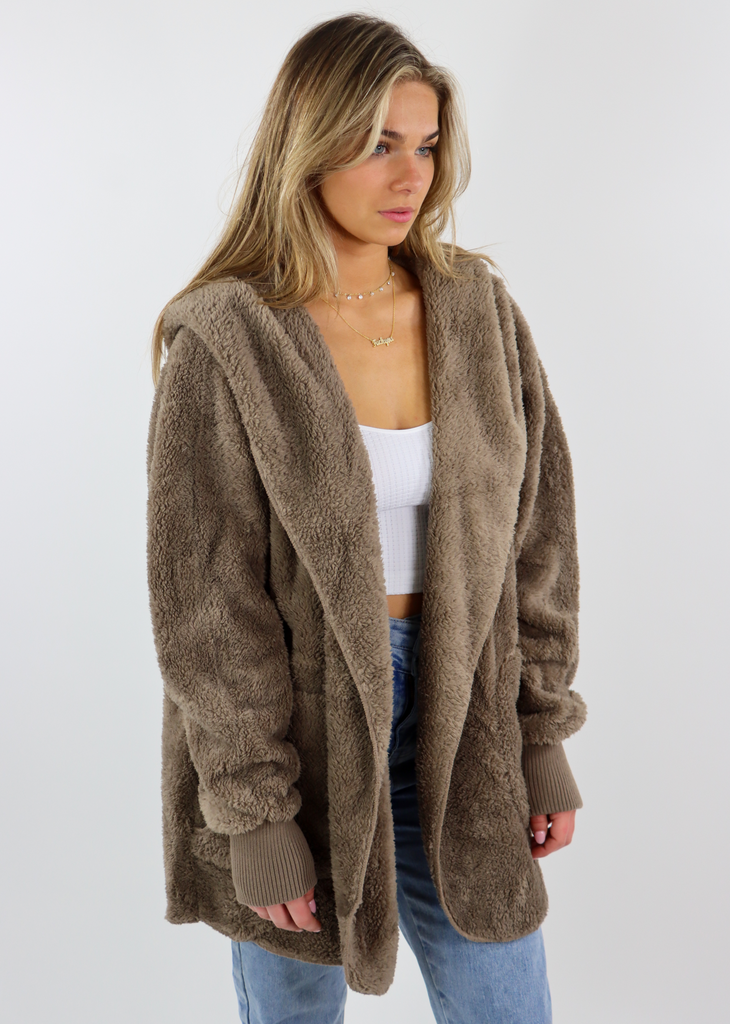 Fuzzy Jacket ★ Ashy Brown