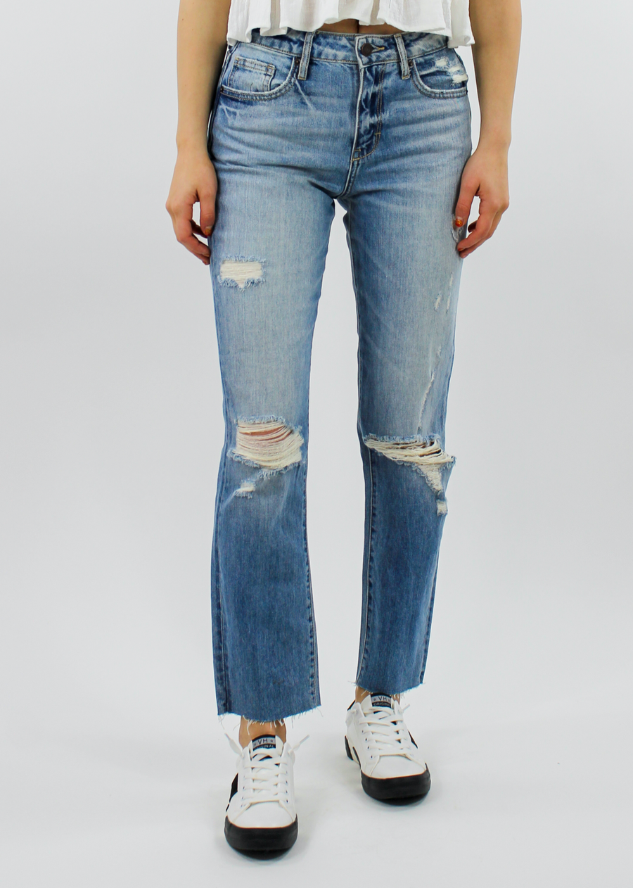 Eleanor Rigby Straight Crop Jeans ★ Light Wash Denim – Rock N Rags