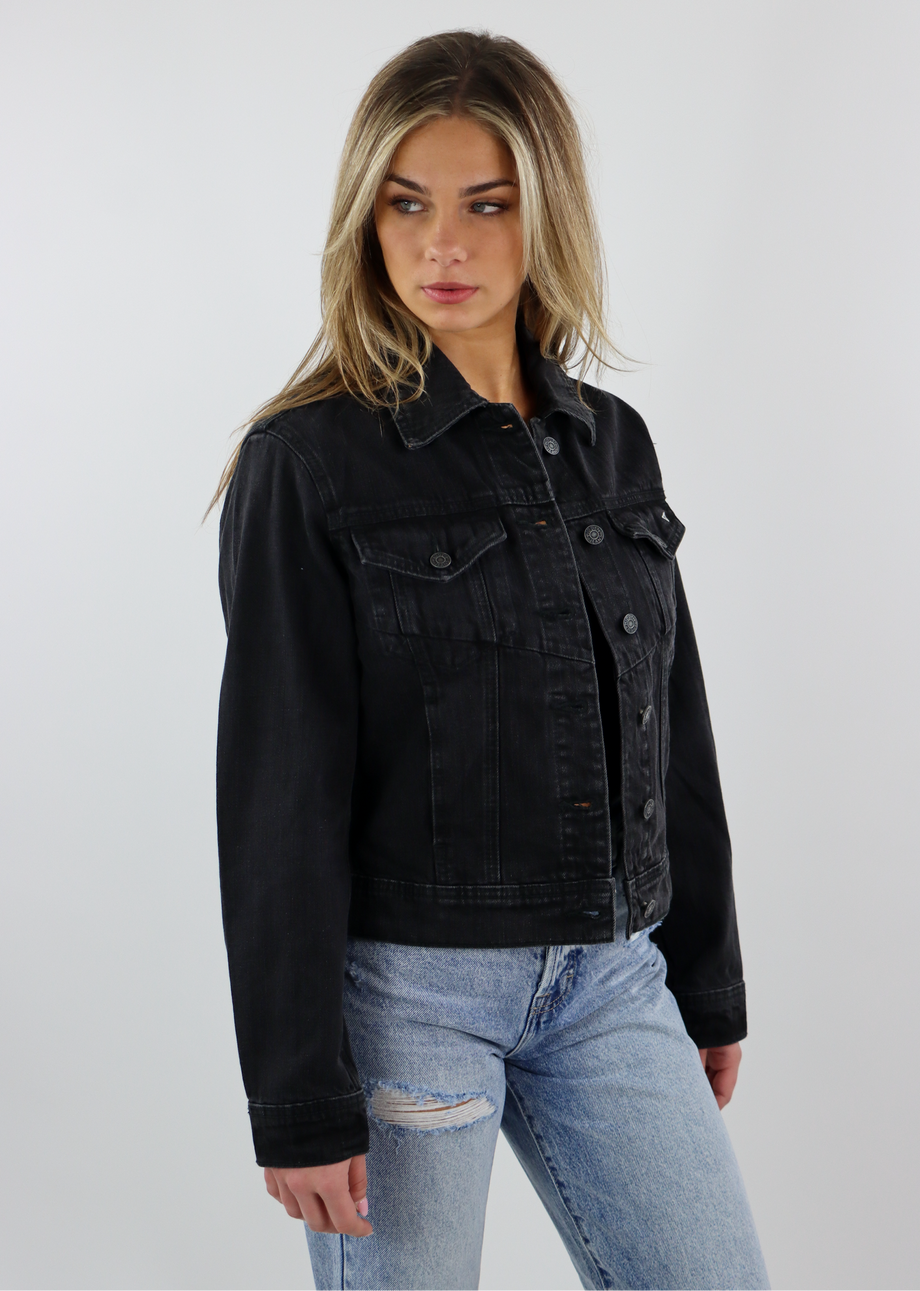 Get Used To It Denim Jacket ☆ Black – Rock N Rags