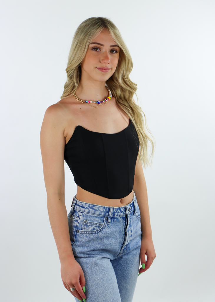 Not Out Of Your League Corset Top ★ Black