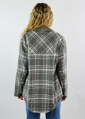 All At Once Flannel Shacket ★ Grey
