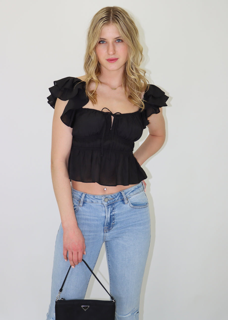 fancy sleeves top