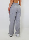high rise pants clinched waistband cargo pant clinched at ankles