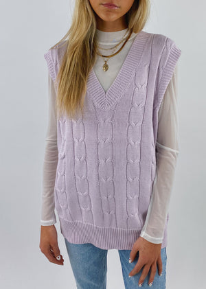 Dreamer Girl Sweater Vest ★ Lavender