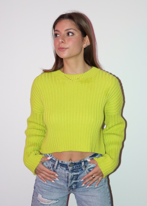 Open Arms Sweater ★ Lime