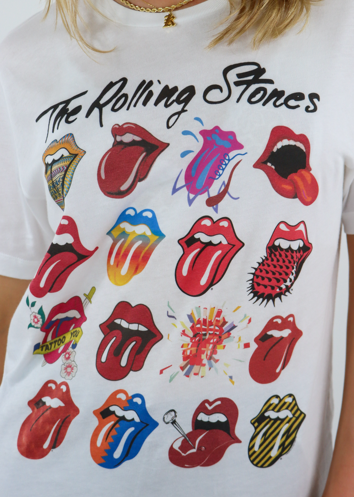 Rolling Stones Licks Over Time Graphic Tee ★ White