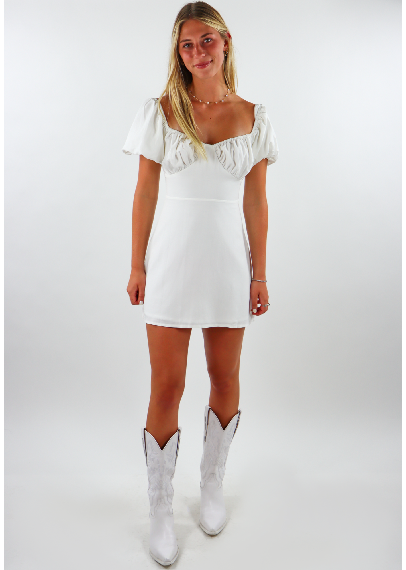 White mini shift sales dress