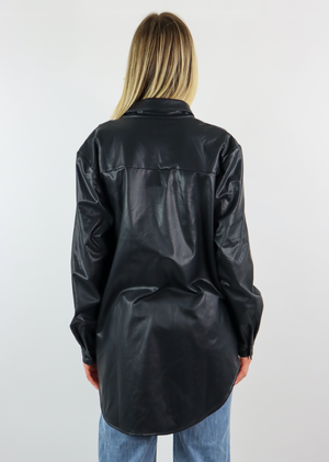 Lost Me Leather Shacket ★ Black