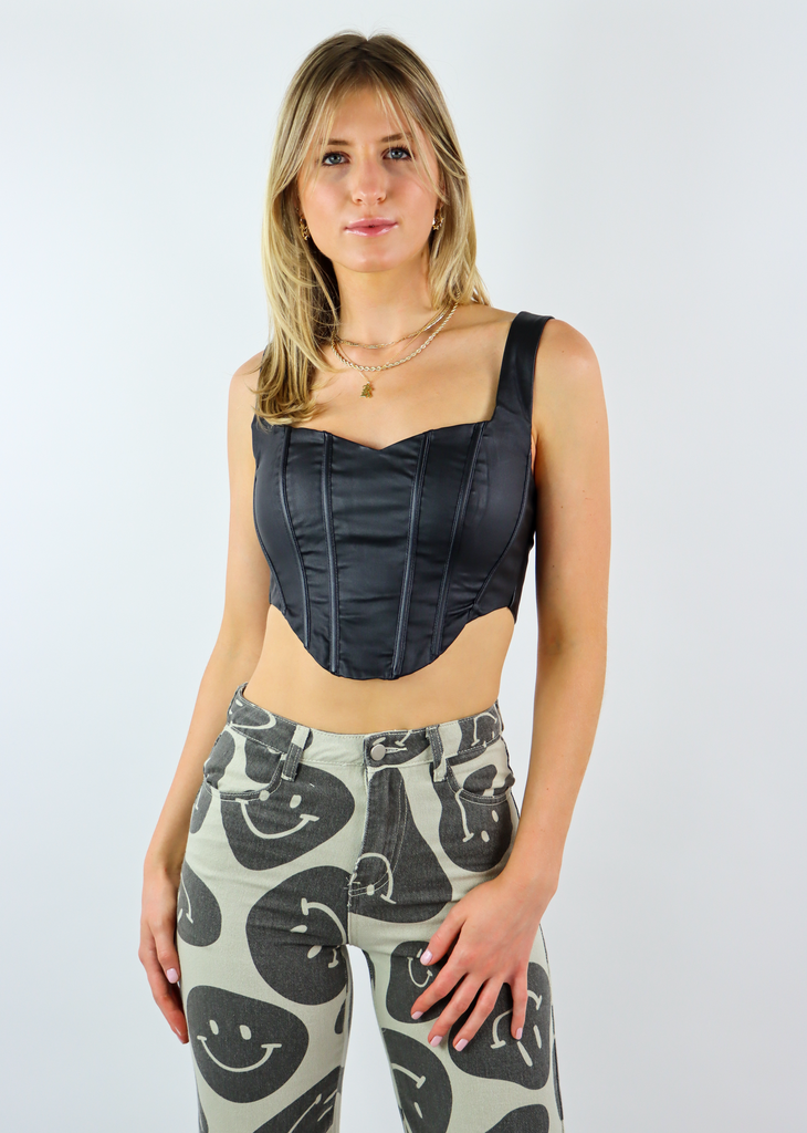 Mandala Effect Corset Top ★ Black