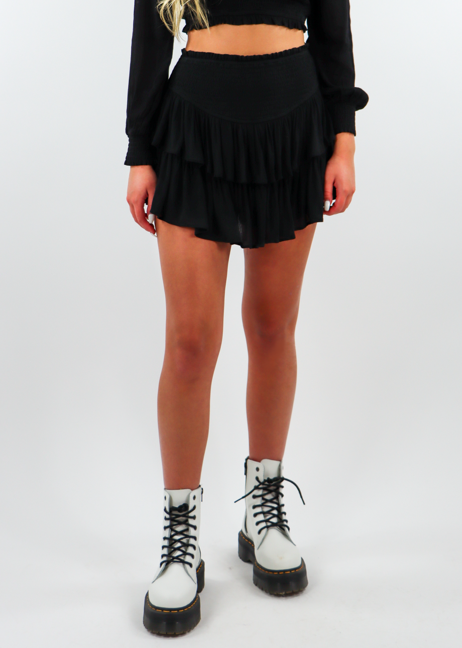 Sunshine Daydream Skirt Black Xxs by Rock N Rags