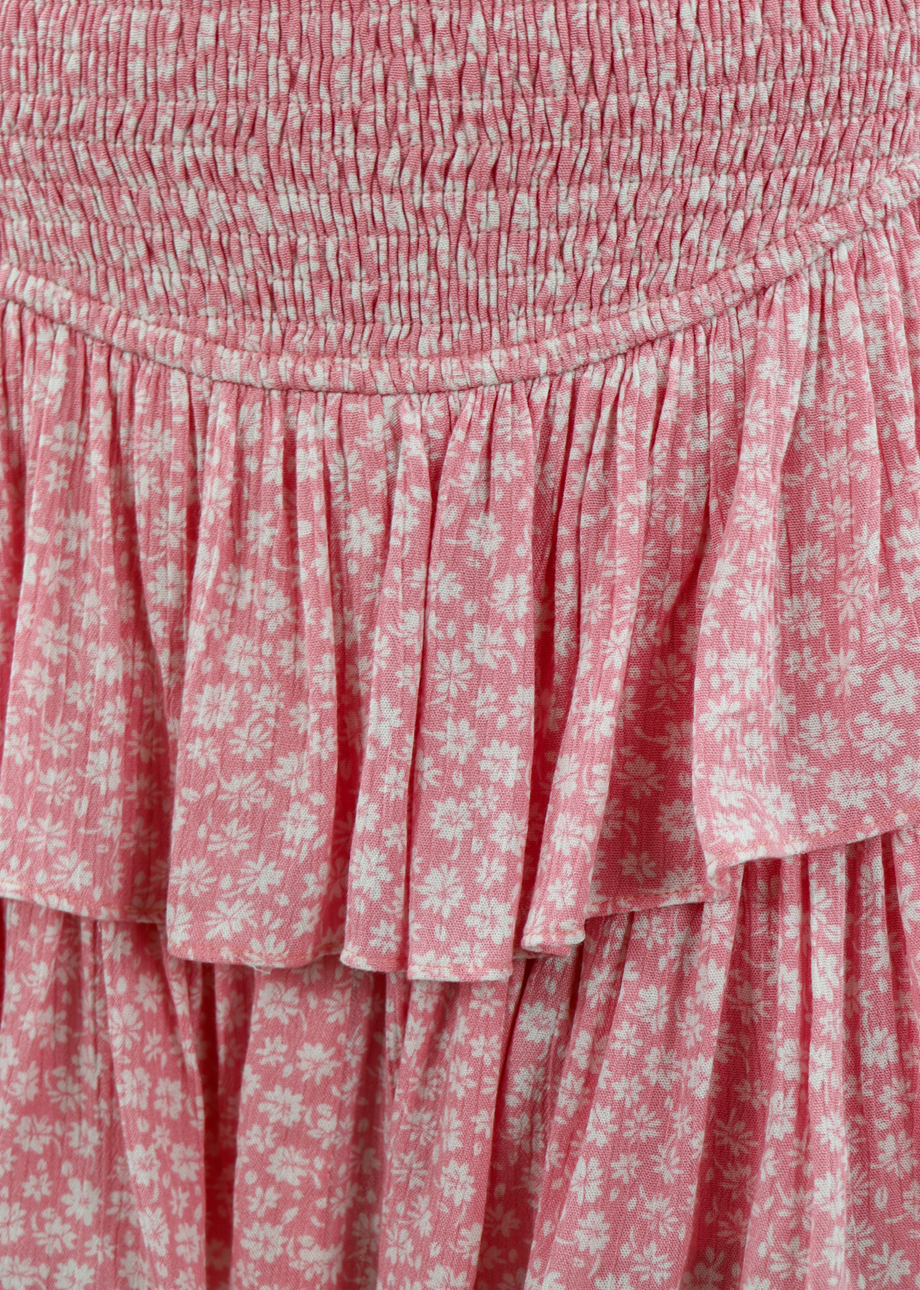 Patterned pink skirt hot sale