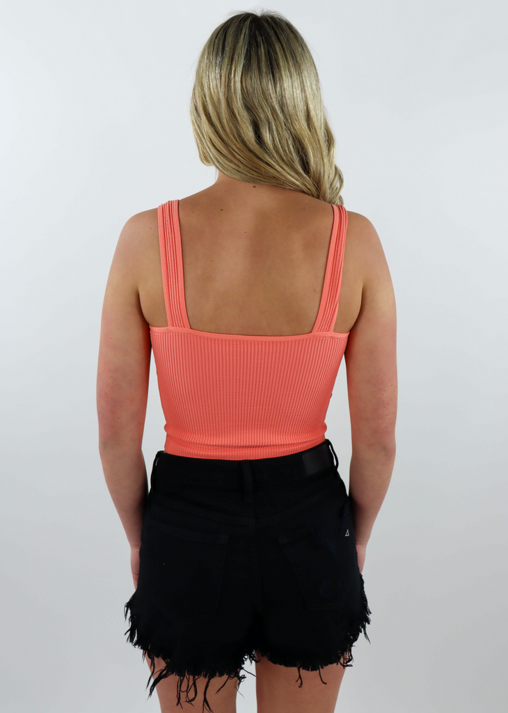 Take The Plunge Full Length Top ★ Coral