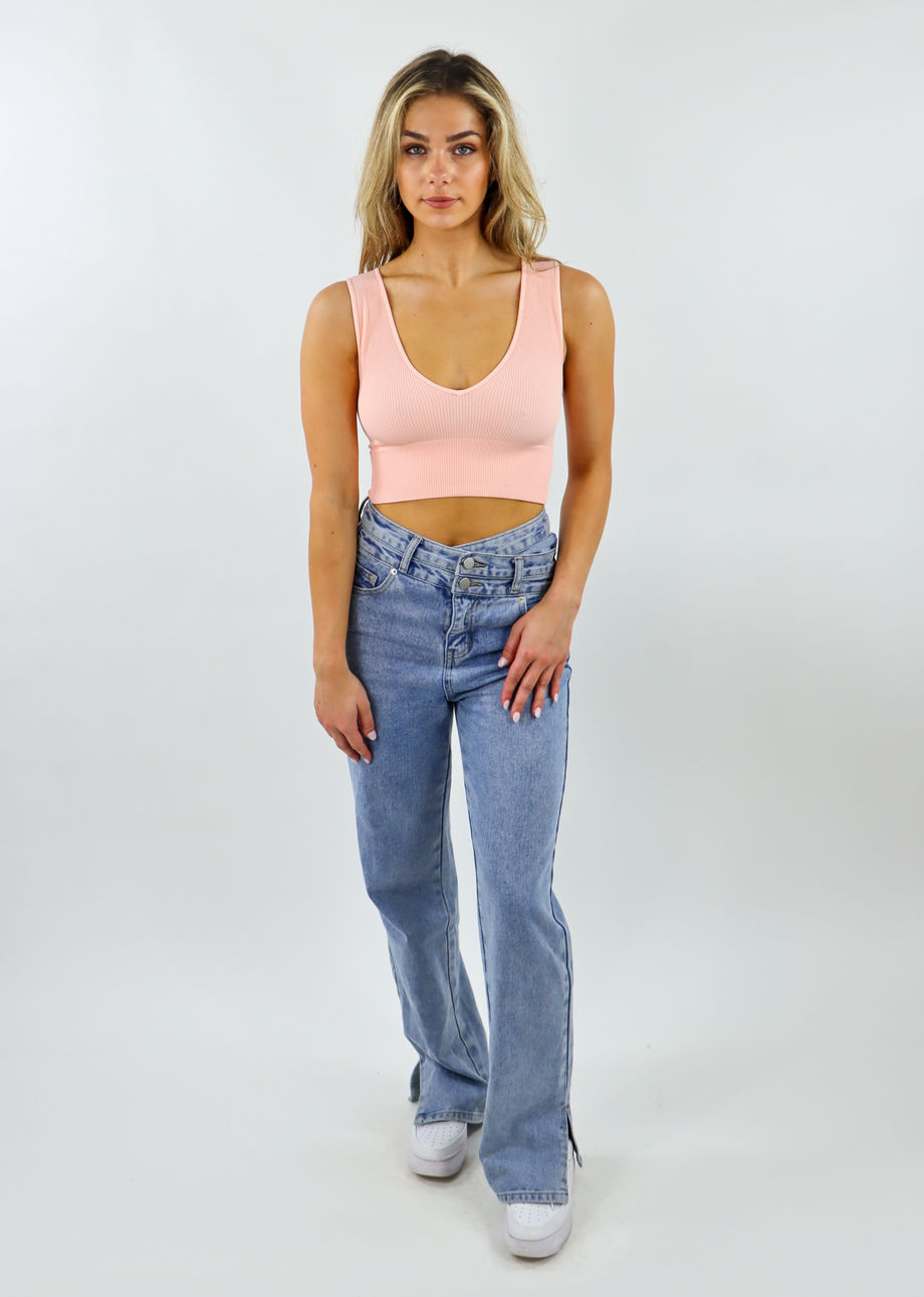 Take The Plunge V-Neck Crop Top ☆ Red – Rock N Rags