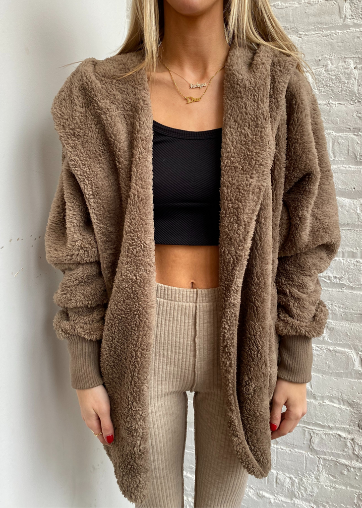 Fuzzy Jacket ★ Ashy Brown