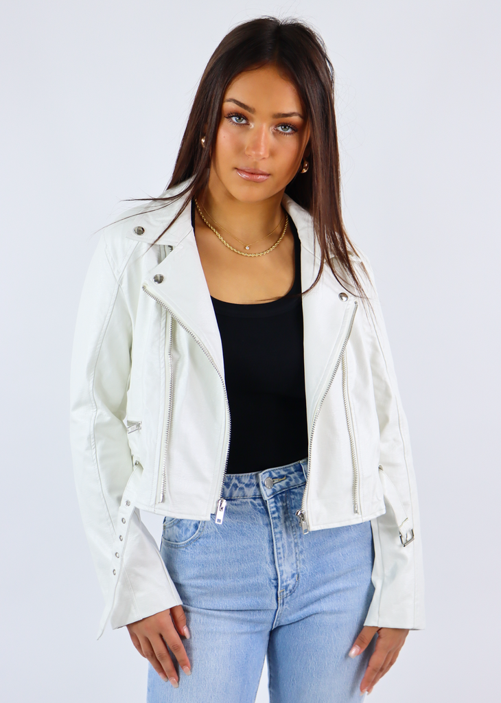 Mastermind Leather Jacket ★ White