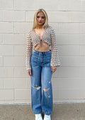 Be Like You Sweater V2 ★ Tan & White Checkered
