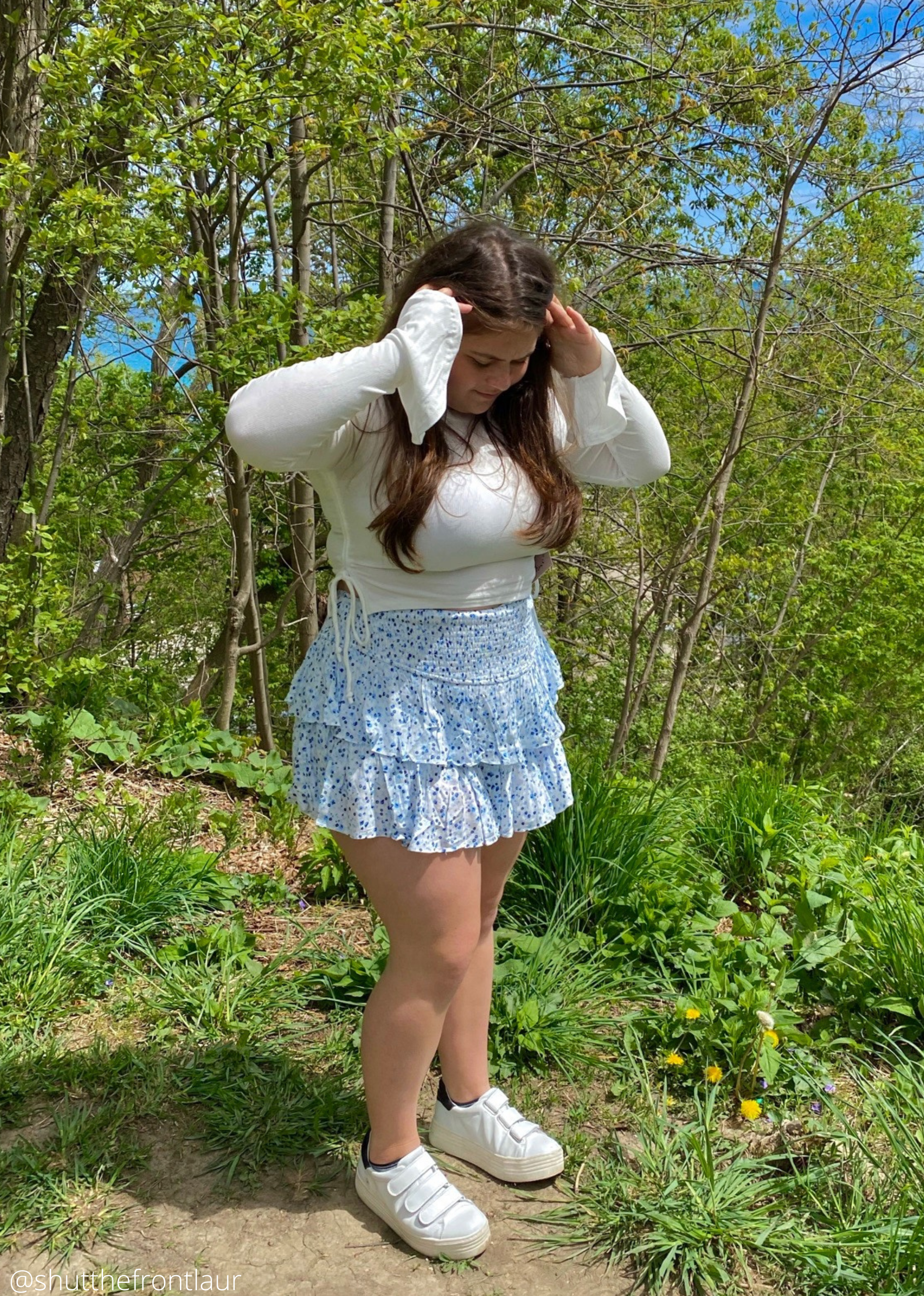 Sunshine Daydream Skirt ☆ White Blue Floral – Rock N Rags